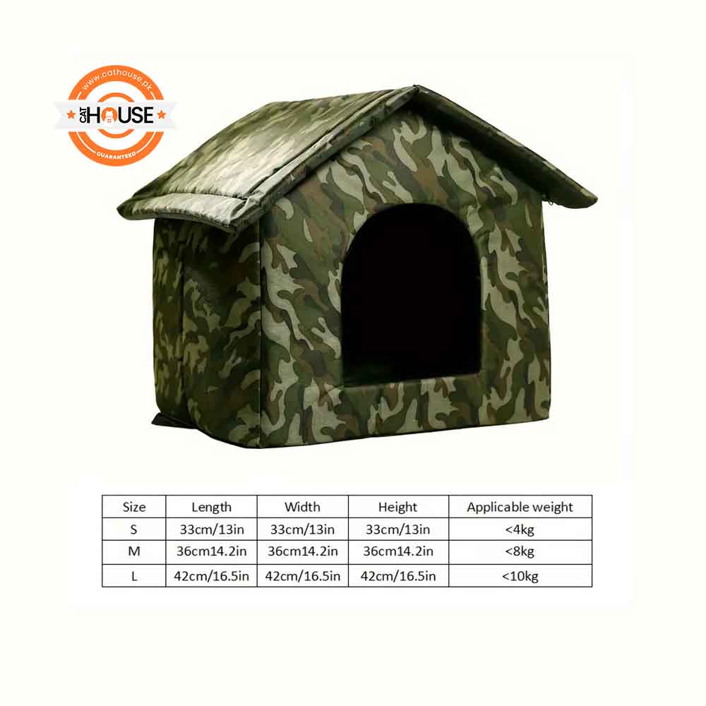 Camouflage Portable Outdoor Cat House