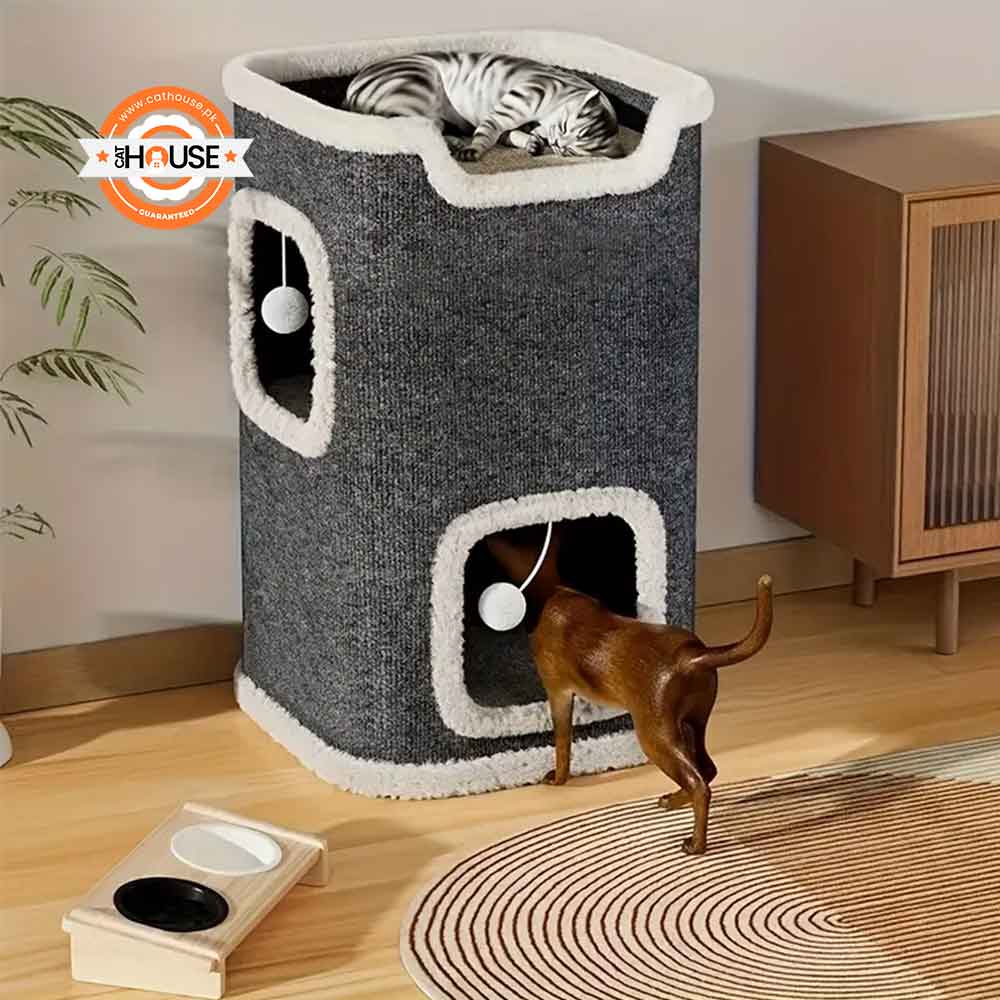 3 tiers square cat house