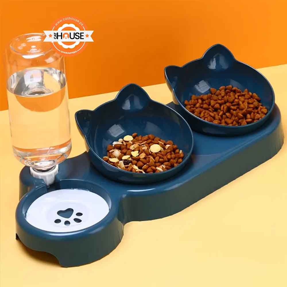 Automatic Water Dispenser Cat Bowls Double Feeder