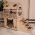 Pine Solid Model Wooden Cat House