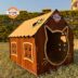 Light Brown Single-Story Wooden Cat House